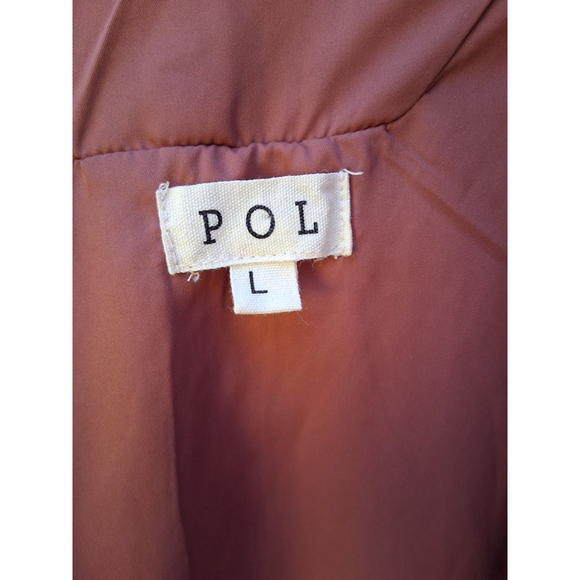 POL Rust Quilted Puffer Jacket Size L EUC - Picture 13 of 16